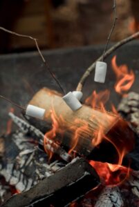 toasting the marshmallows