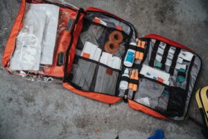 First aid kit for hiking